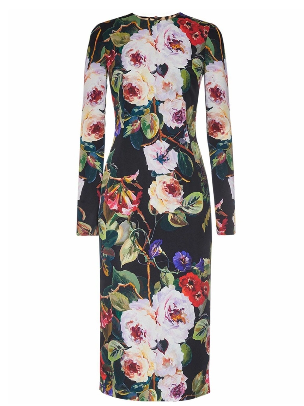 DOLCE &
GABBANA - Silk Charmeuse Flower
Print Midi Dress